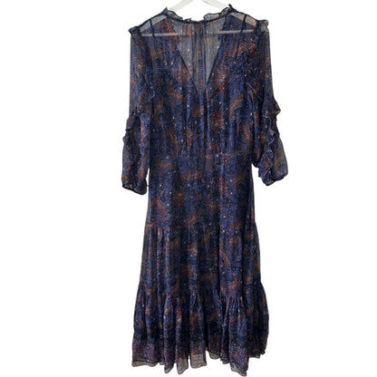 Veronica Beard Sabina Vintage Print Midi Dress Size 8