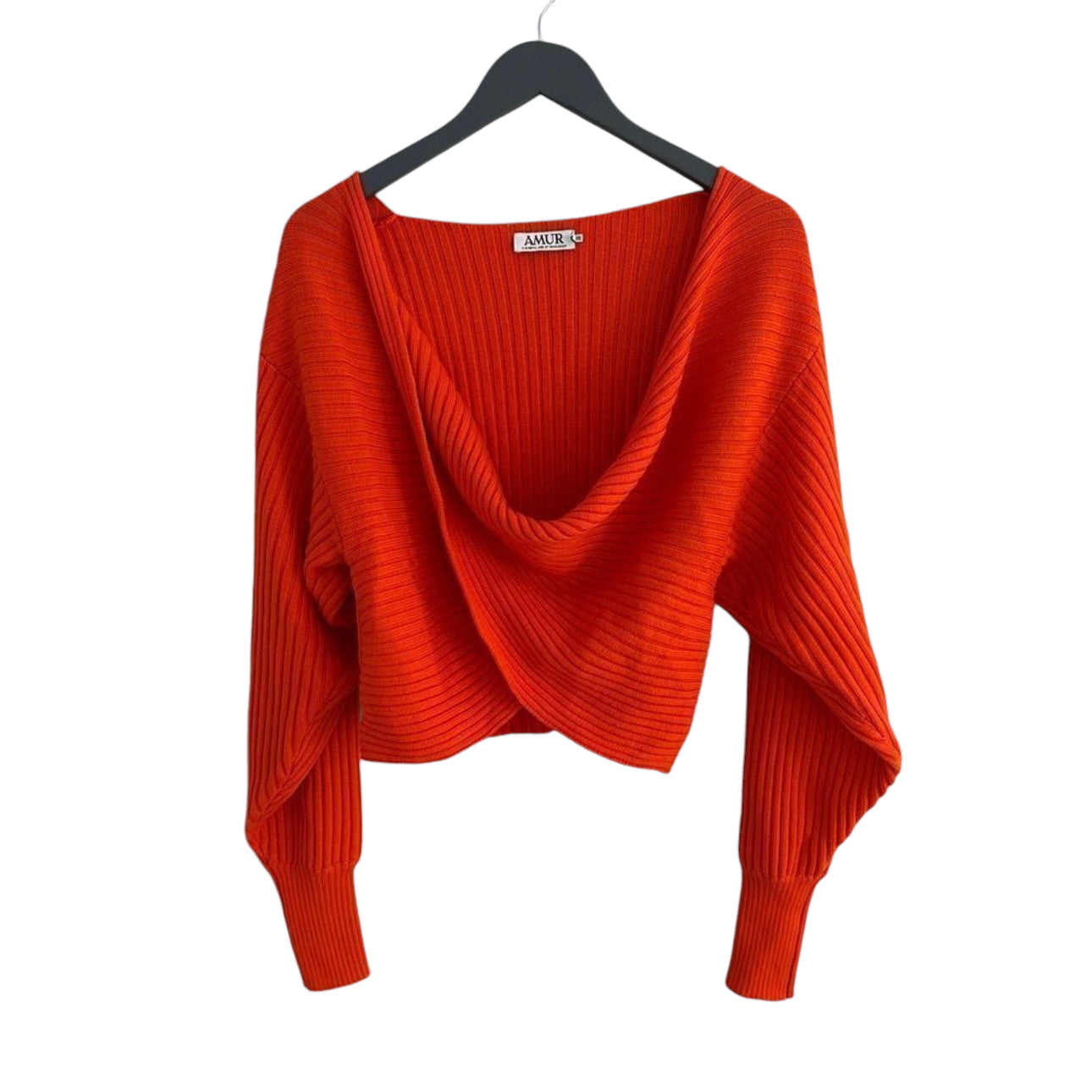 AMUR Twist Front Wool Sweater Size XS