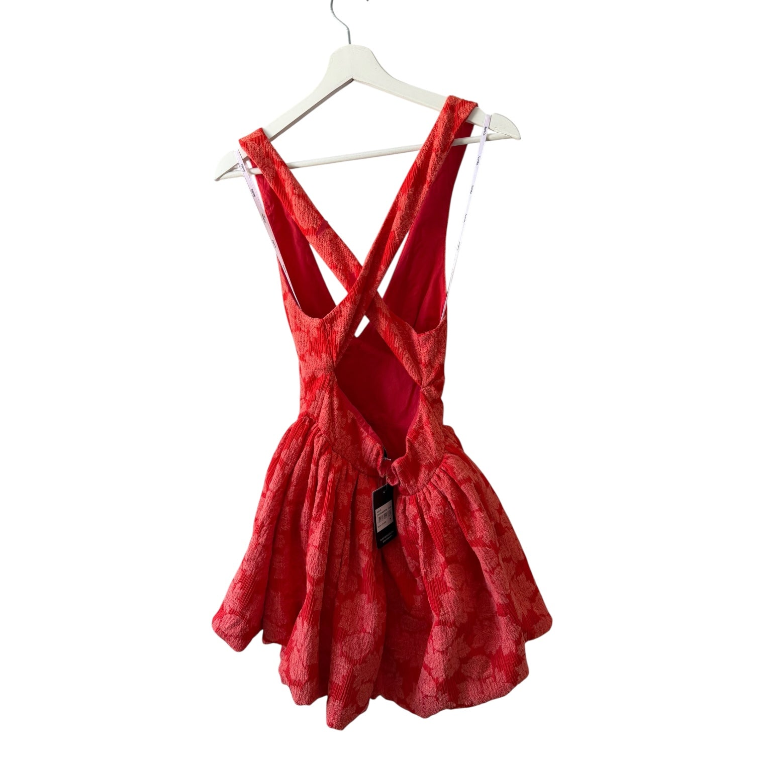 Aureta Leighton Mini Dress in Bright Orange Size M