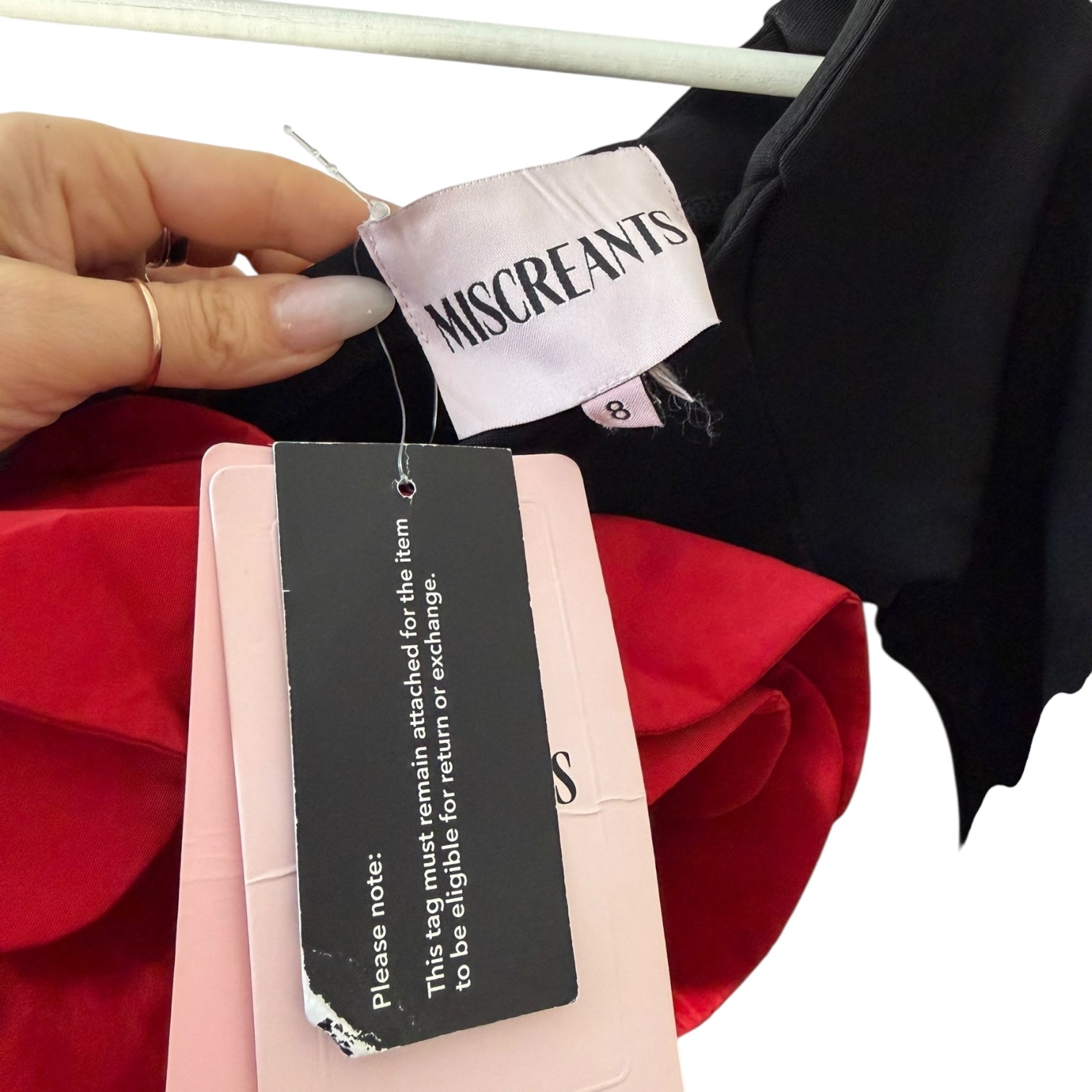 Miscreants Charlotte Rose Dress Black Size S