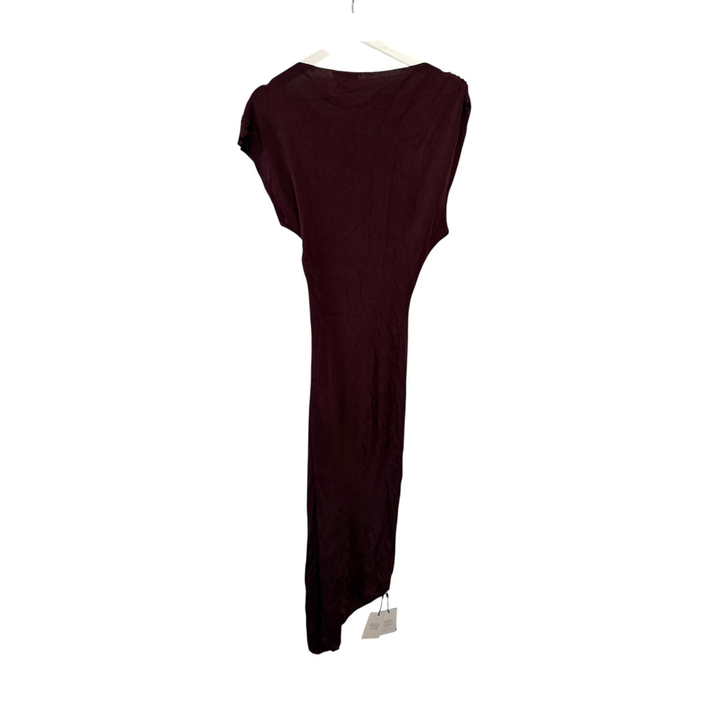 SRG Mehek Asymmetric Knit Dress in Oxblood Size XS