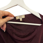 SRG Mehek Asymmetric Knit Dress in Oxblood Size XS