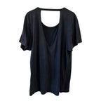 FARM Rio Black Graphic T-Shirt with Peacock Design Size M