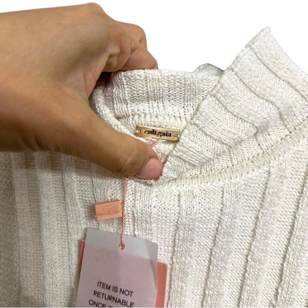 Cult Gaia Leola White Knit Dress Size XS