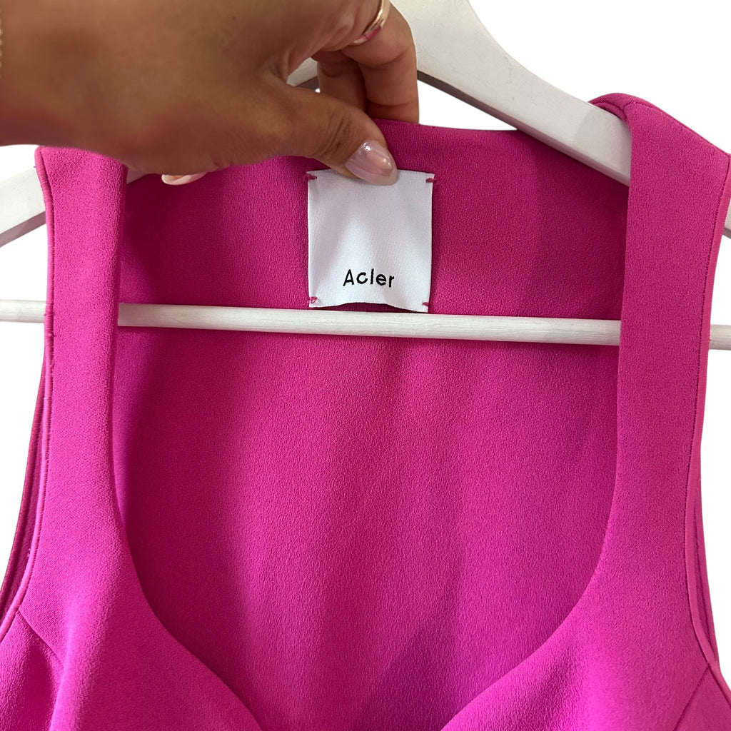 Acler Newgate Dress in Magenta Size 6
