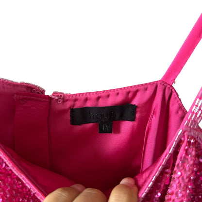 h:ours Juniper Mini Dress in Hot Pink Size M