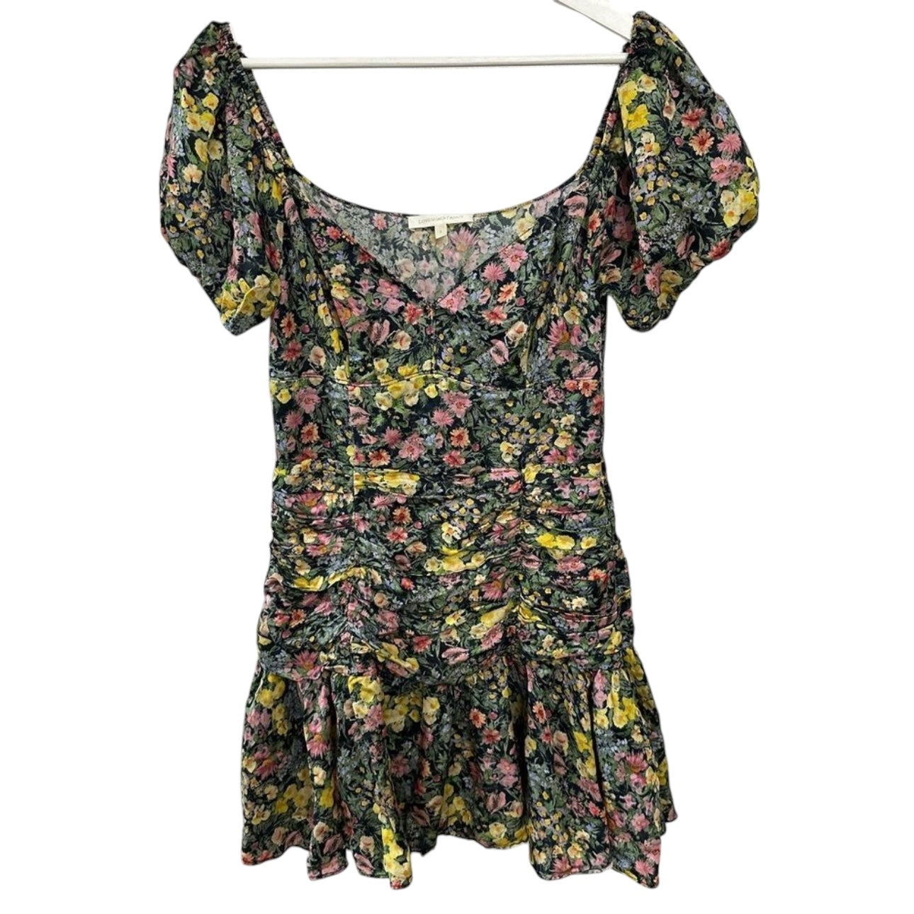 LoveShackFancy Ambrette Floral Silk Mini Dress Size 4