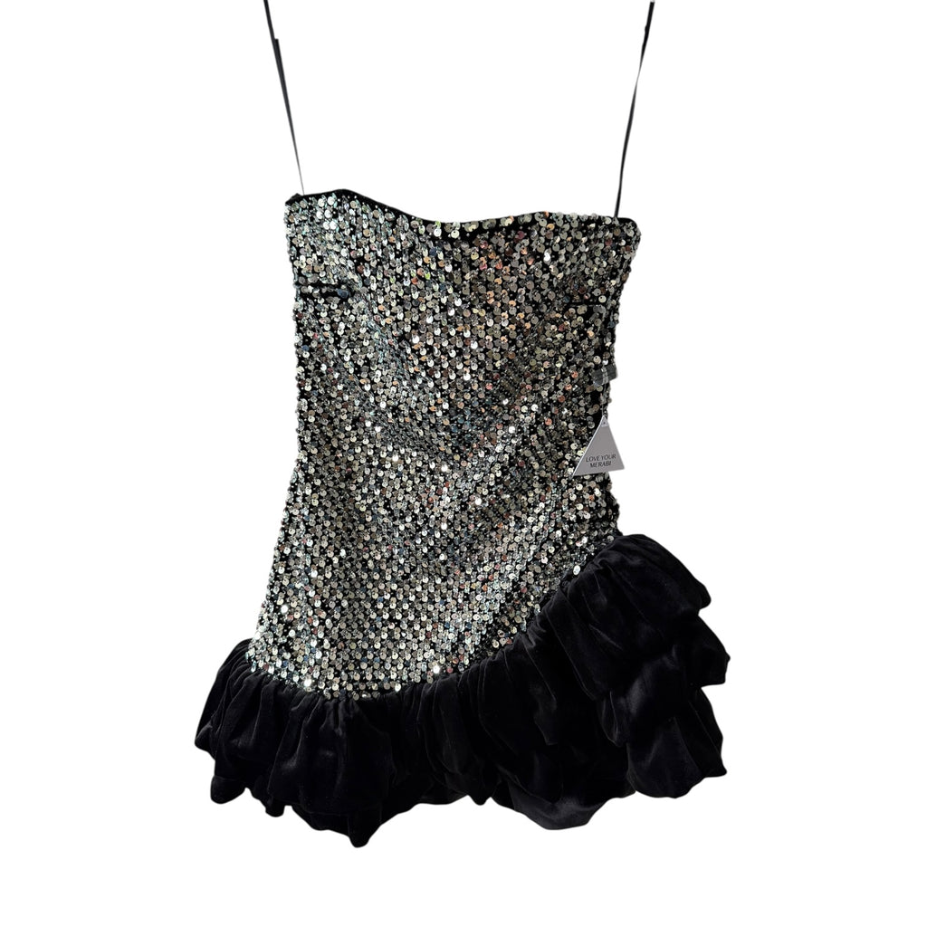 Nadine Merabi Francesca Silver Dress Size 6