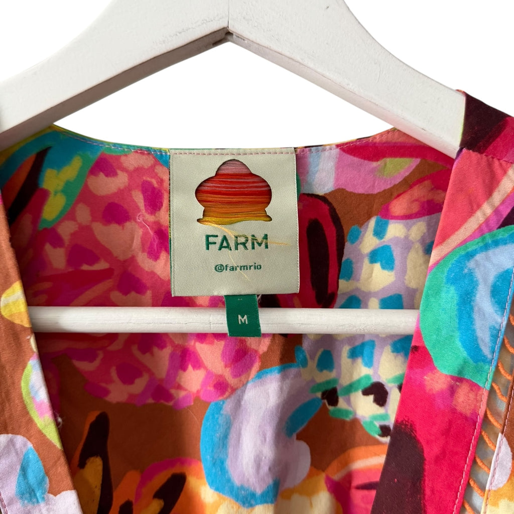 Farm Rio Fruit Salad Belted Romper Size M