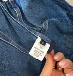 Oscar de la Renta Sweetheart-Neck Denim Dress Size 0