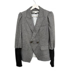 Veronica Beard Bayard Knit-Sleeve Dickey Jacket Size 2