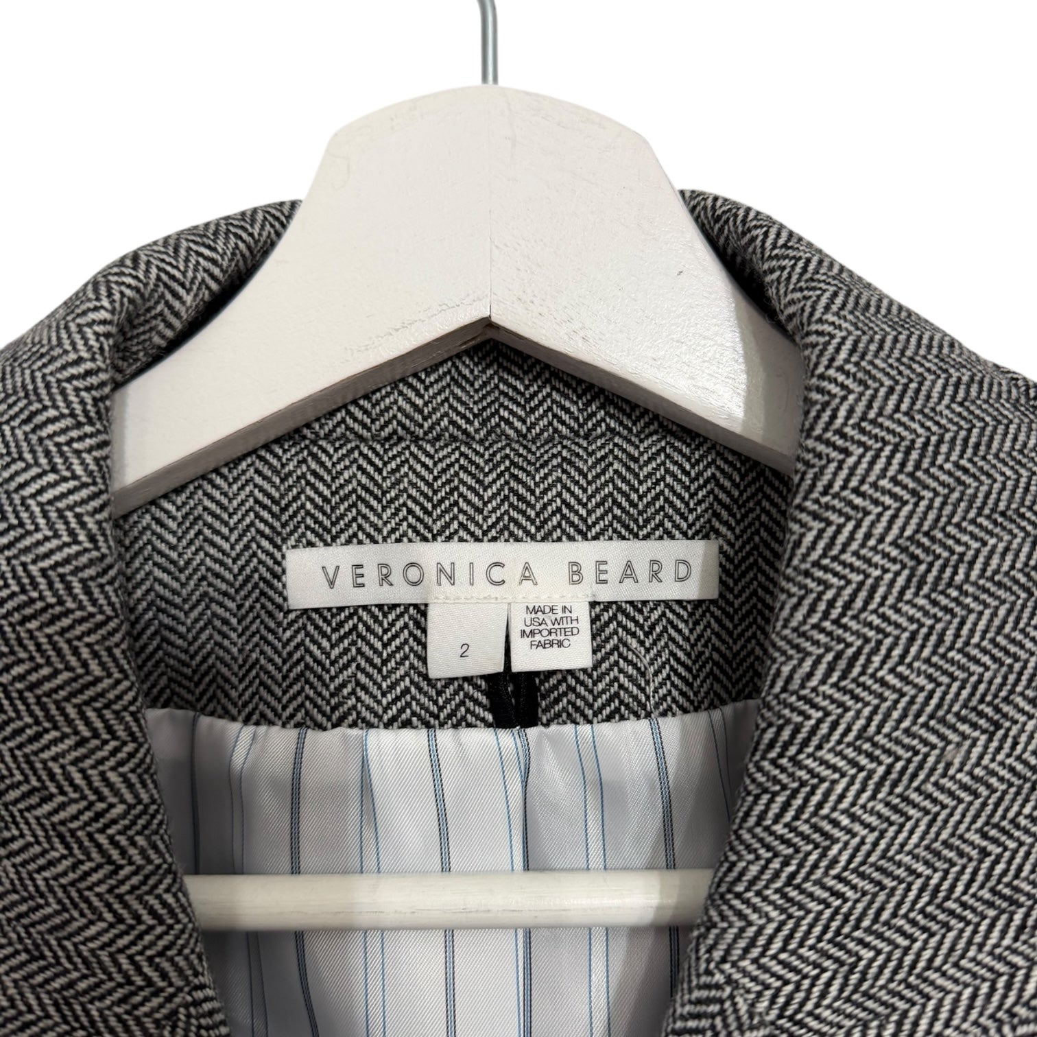 Veronica Beard Bayard Knit-Sleeve Dickey Jacket Size 2