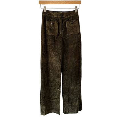 Sezane Dan Trousers in Olive Green Size 0