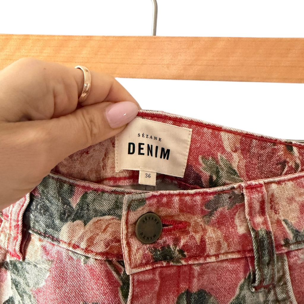 Sezane The Wide Leg Trousers Almeira Floral Print Size 4