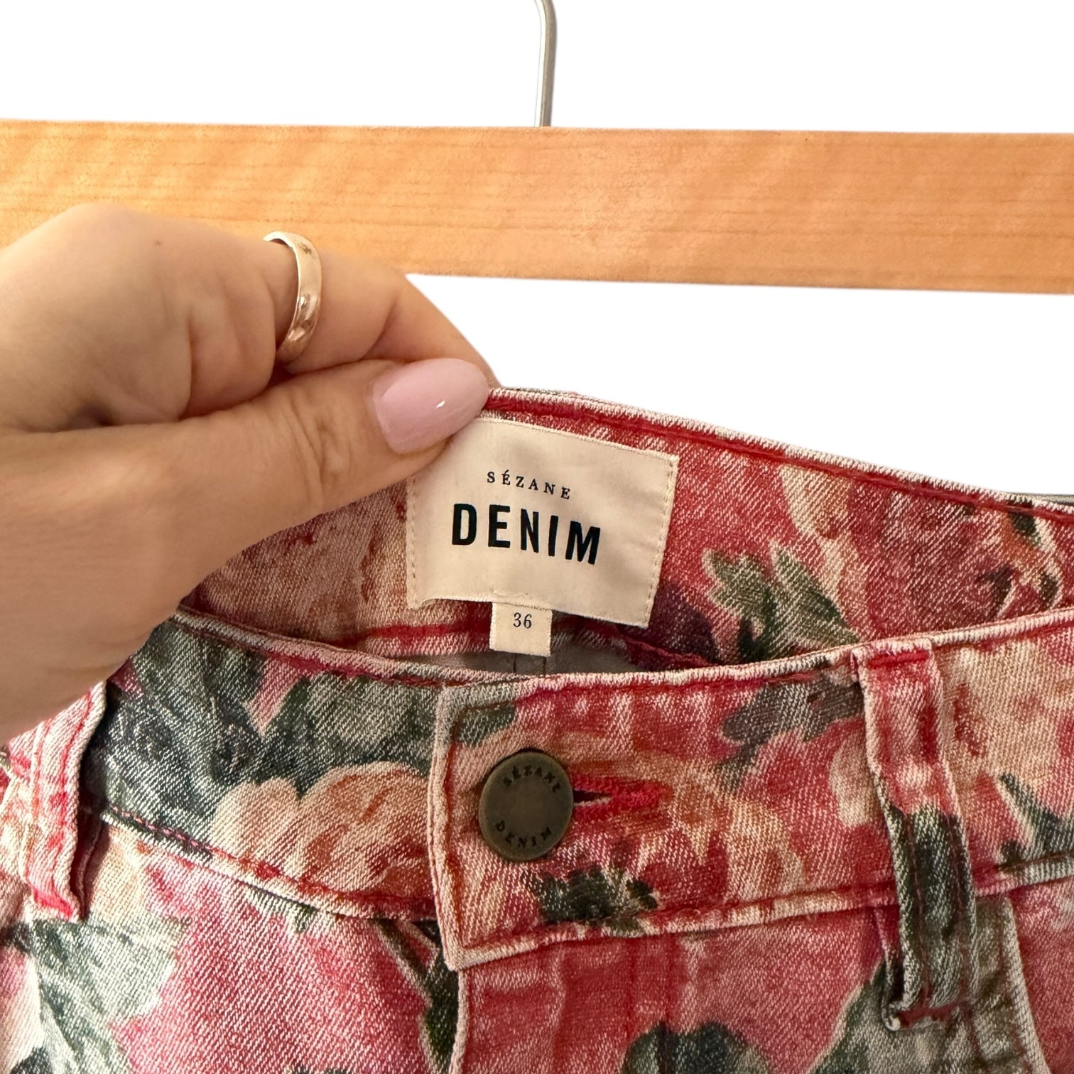 Sezane The Wide Leg Trousers Almeira Floral Print Size 4