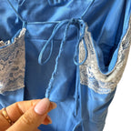 Djerf Avenue REMAKE Dream Dress Midi Sky - White Lace Size L