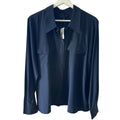 Nili Lotan Silk Button Down Shirt Size XL