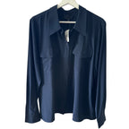 Nili Lotan Silk Button Down Shirt Size XL