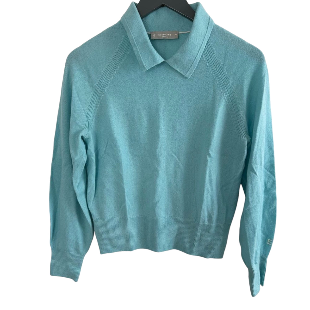 Everlane The Collared Cashmere Sweater in Tiffany Blue Size XS