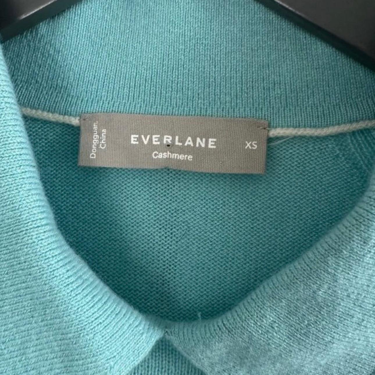 Everlane The Collared Cashmere Sweater in Tiffany Blue Size XS