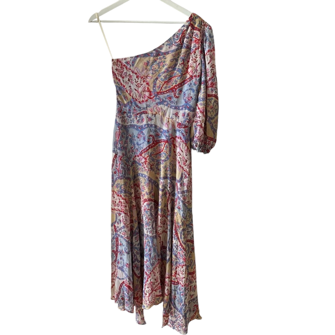 Veronica Beard Kimber One Shoulder Paisley Floral Silk Dress Size 0