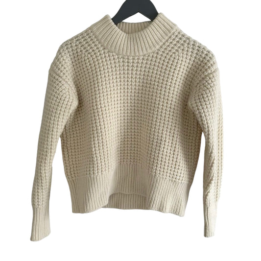 Everlane The Wool Cashmere Waffle Square Crew Neck Sweater Size XS