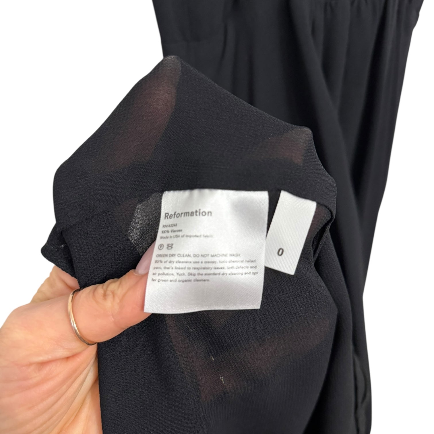 Reformation Nikita Dress Black Size 0