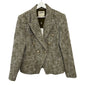 L'AGENCE Marie Herringbone Cotton-Blend Fitted Blazer Size 12