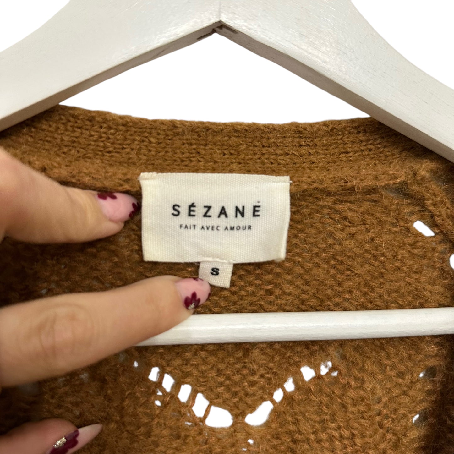 Sezane Dereck Wool/Mohair Buttoned Cardigan Size S