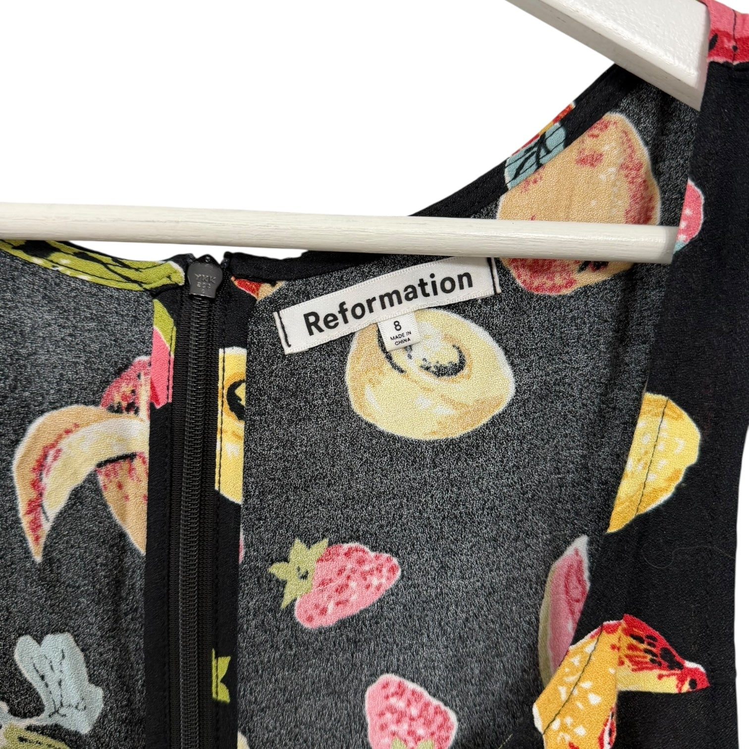 Reformation Noha Fruit Mini Dress in Juicy Size 8