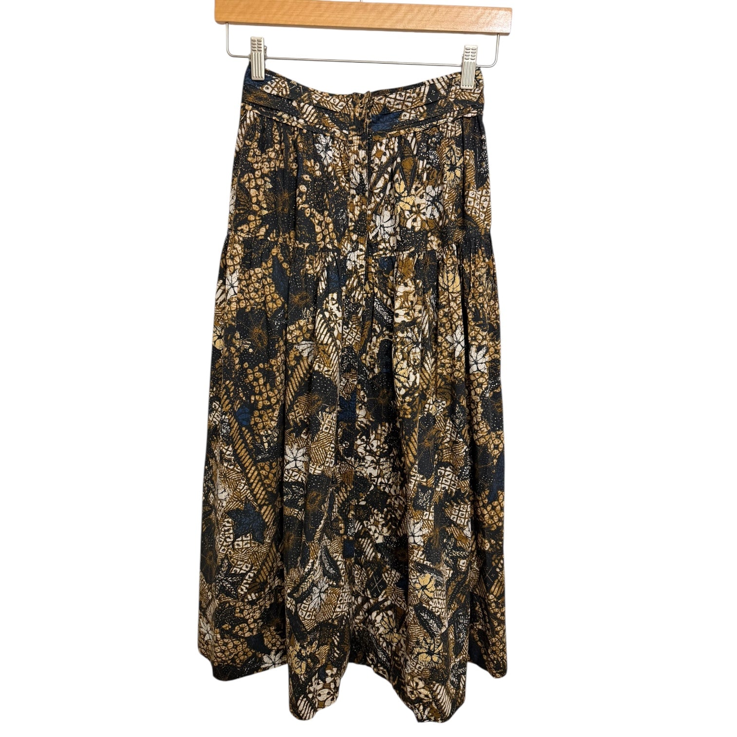 ULLA JOHNSON Jacinta Poplin Print Batik Skirt Size 0