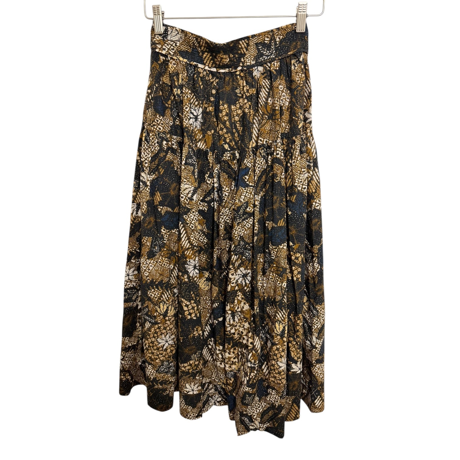 ULLA JOHNSON Jacinta Poplin Print Batik Skirt Size 0