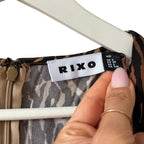 Rixo Karen Leopard Midi-Dress Size 2