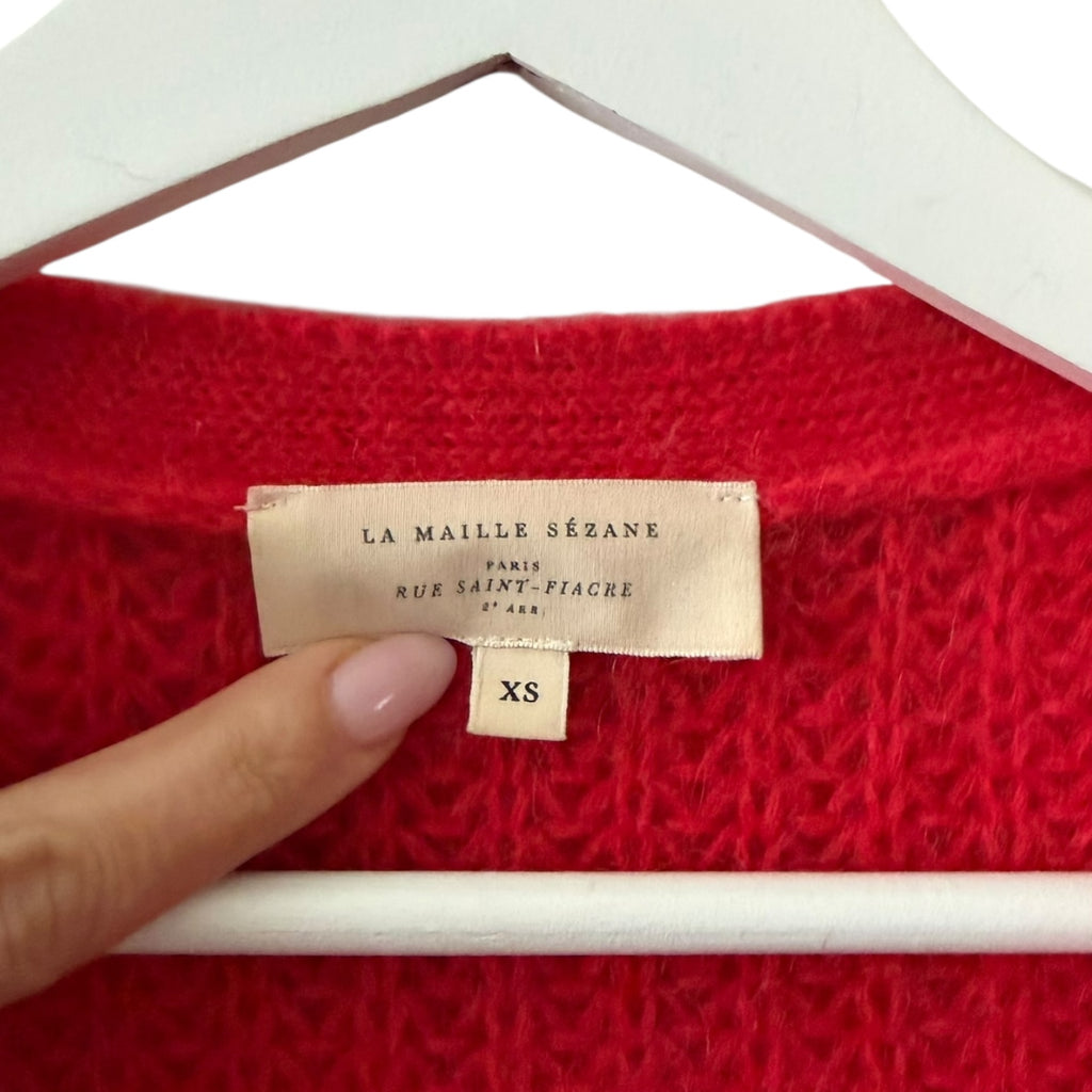 Sezane Achille Cardigan in Red Size XS