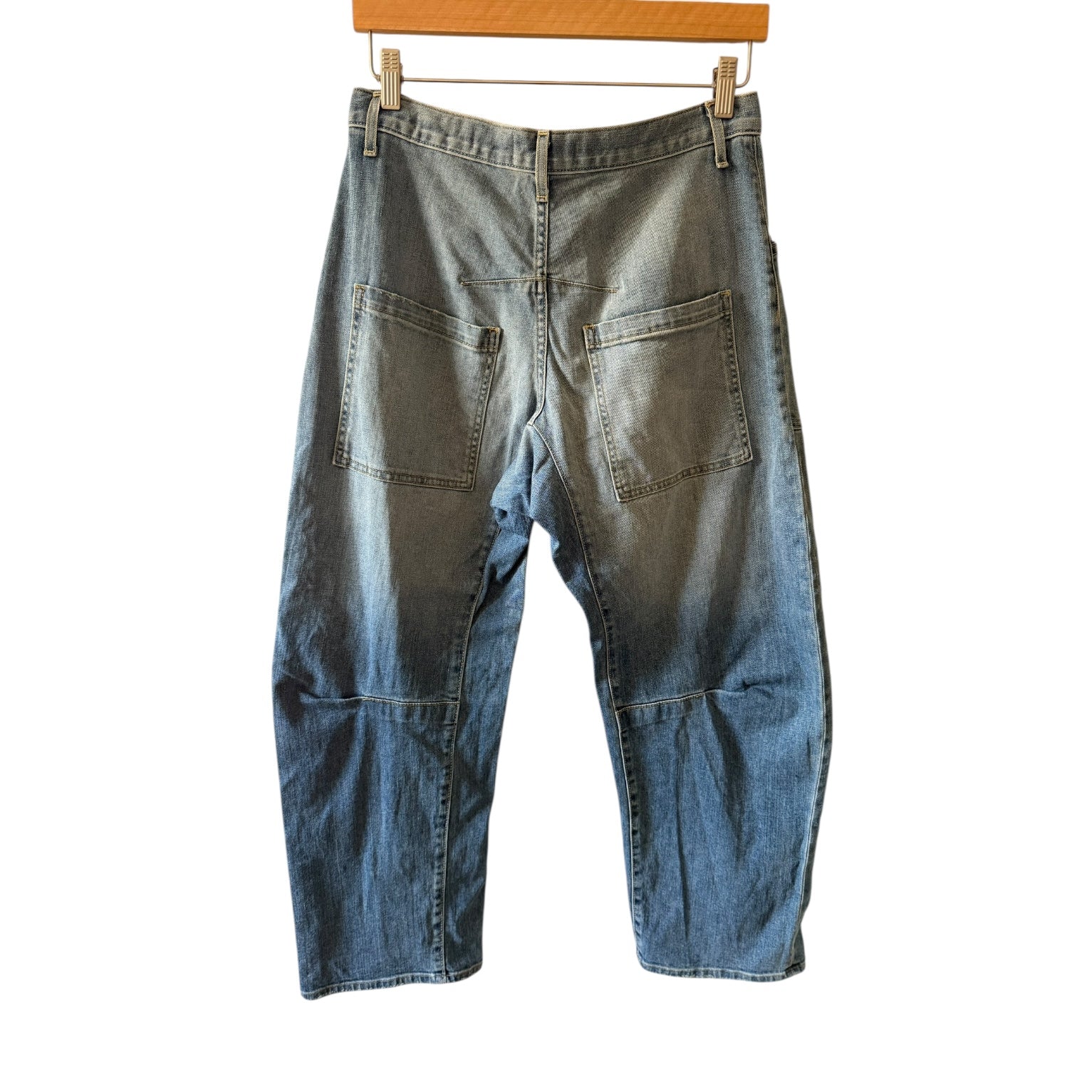 Nili Lotan Shon Mid-Rise Stretch Barrel Denim Size 27