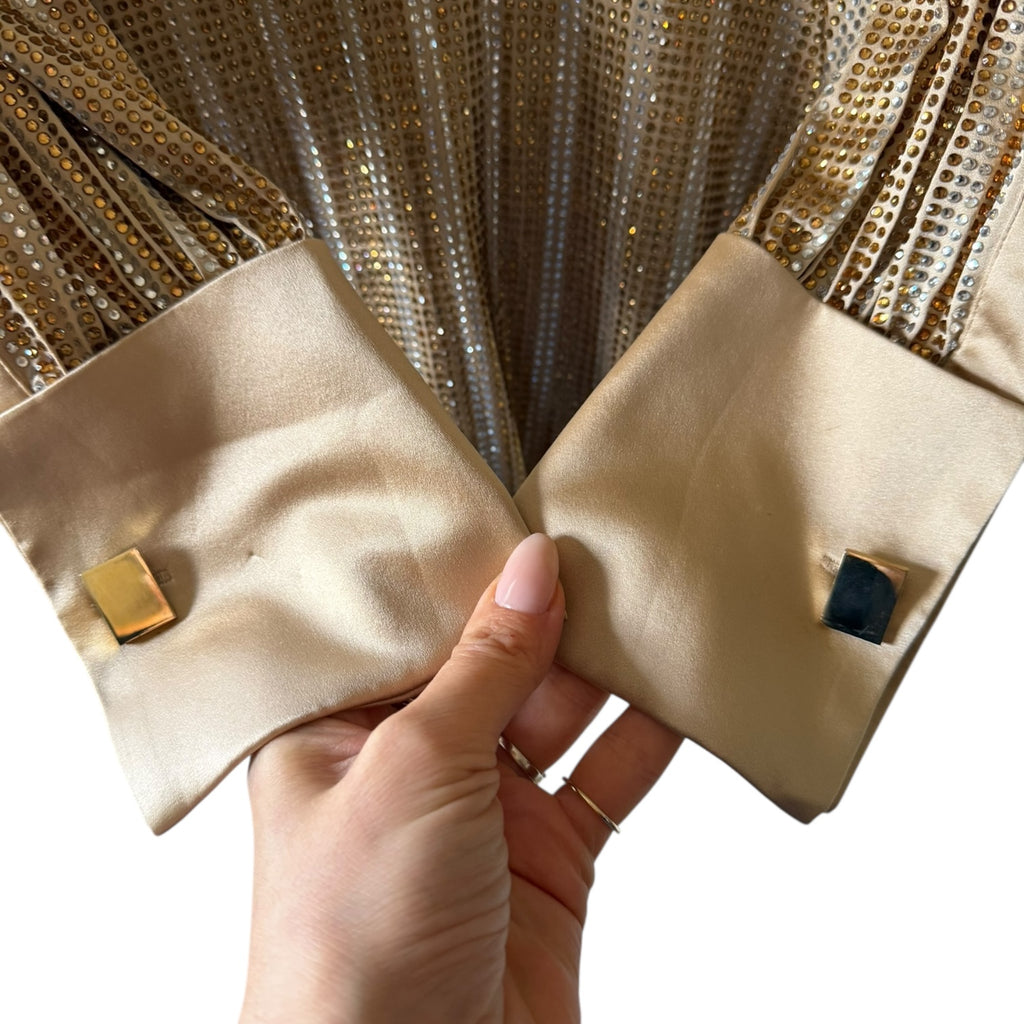 Retrofete Oliver Embellished Silk Dress Size XS