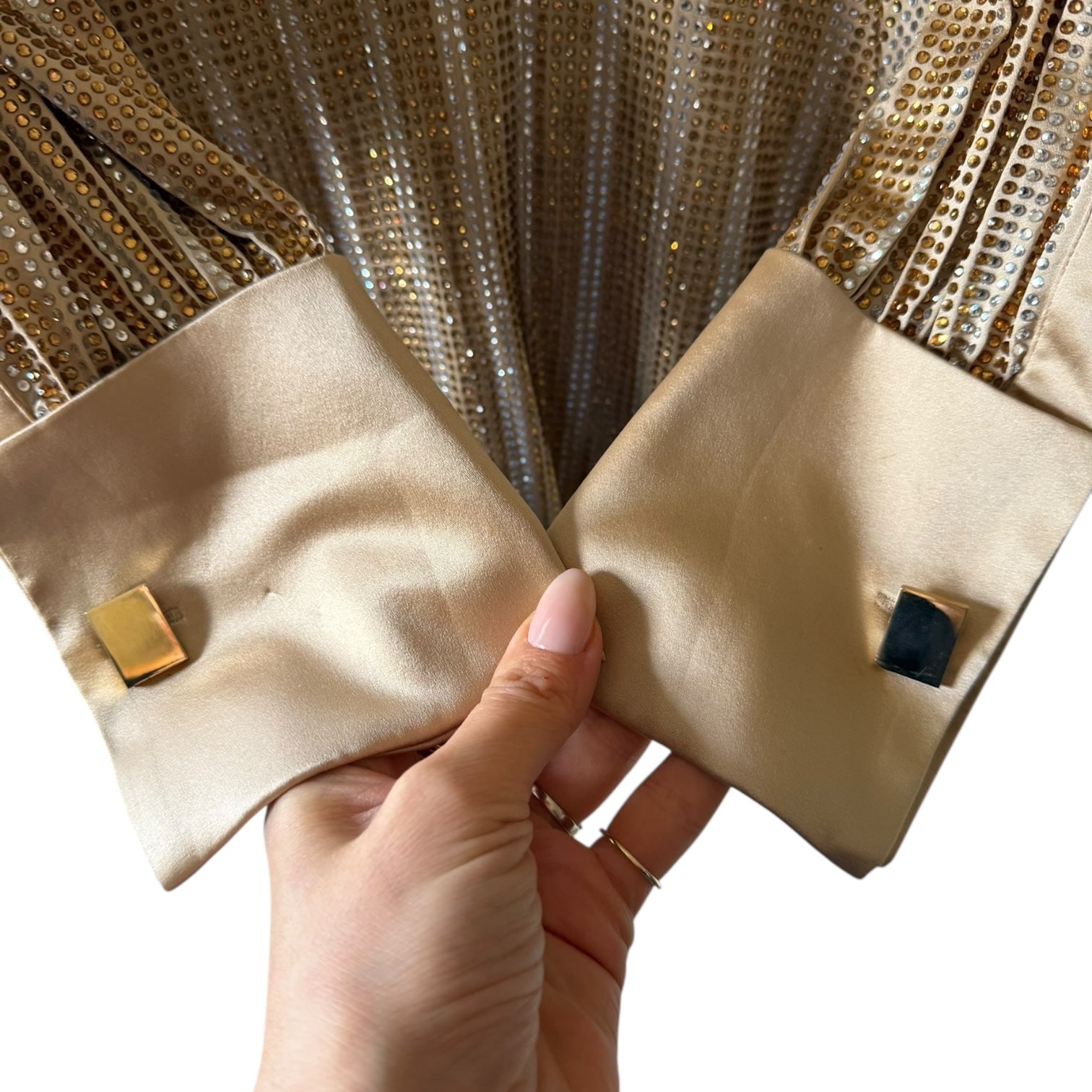 Retrofete Oliver Embellished Silk Dress Size XS