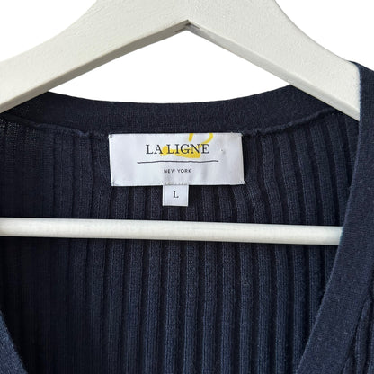 La Ligne Fine Line V-Neck Cashmere Cardigan Size L