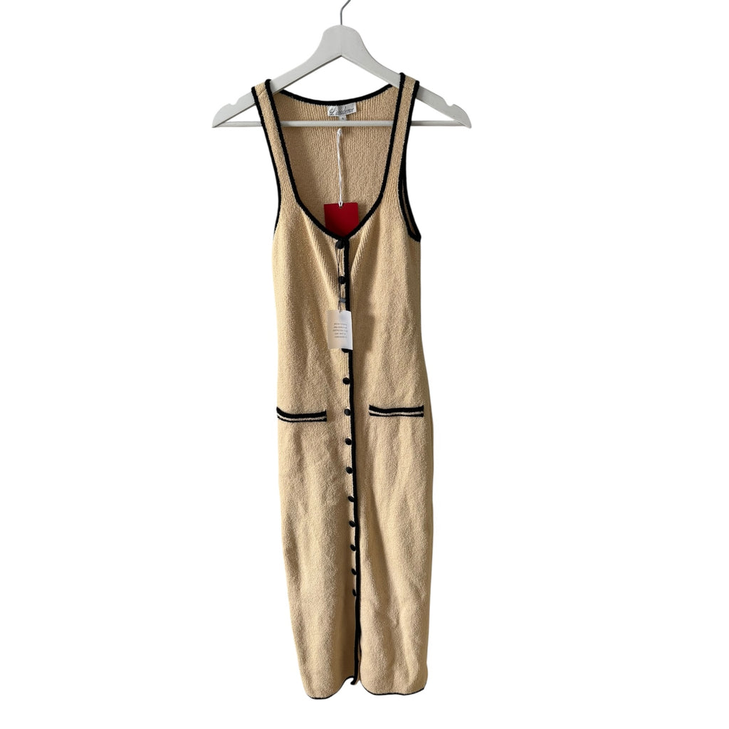 L'Academie by Marianna Havilah Midi Dress in Beige Size S