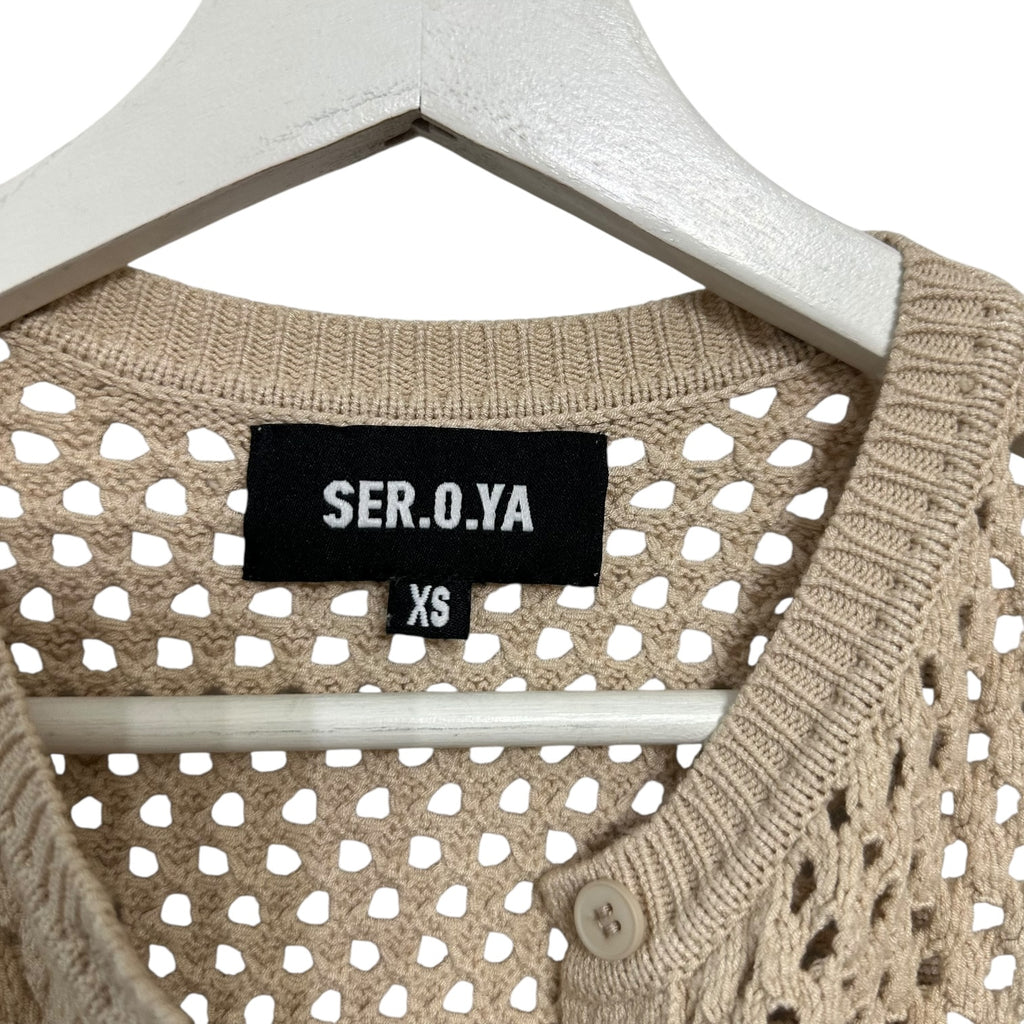 SER.O.YA Tilli Knit Crochet Vest Size XS