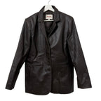 ROUJE Lambert Brown Straight Cut Leather Jacket Size 4