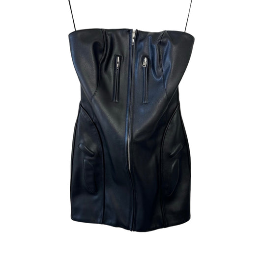 KHY By Kyle Jenner Faux Leather Mini Dress Size XS