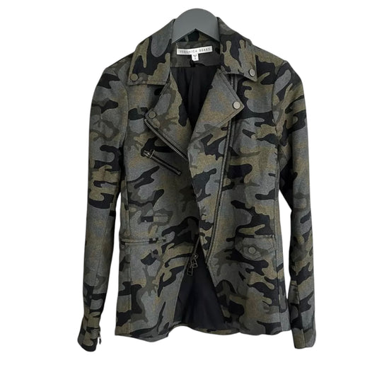 Veronica Beard Camouflage Hadley Moto Jacket Size 2