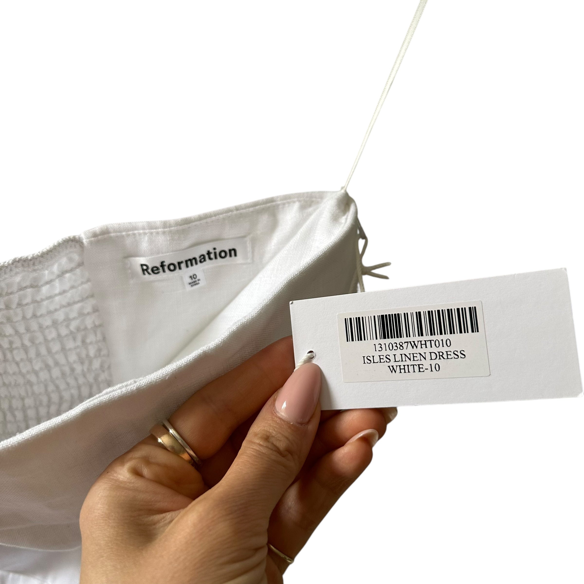 Reformation Isles Mini Tube Dress Linen Size 10