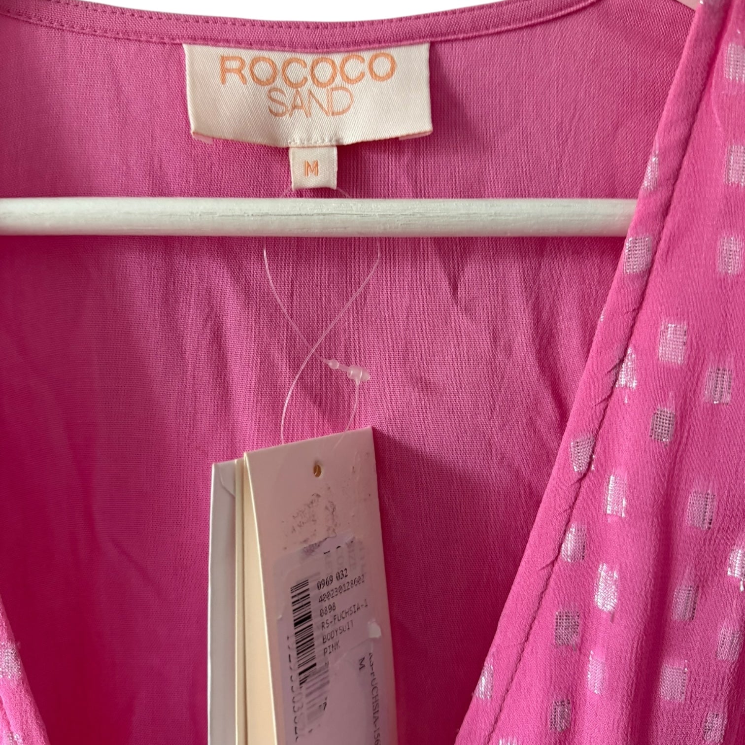 Rococo Sand Alora Long Sleeve Bodysuit in Fuchsia Size M