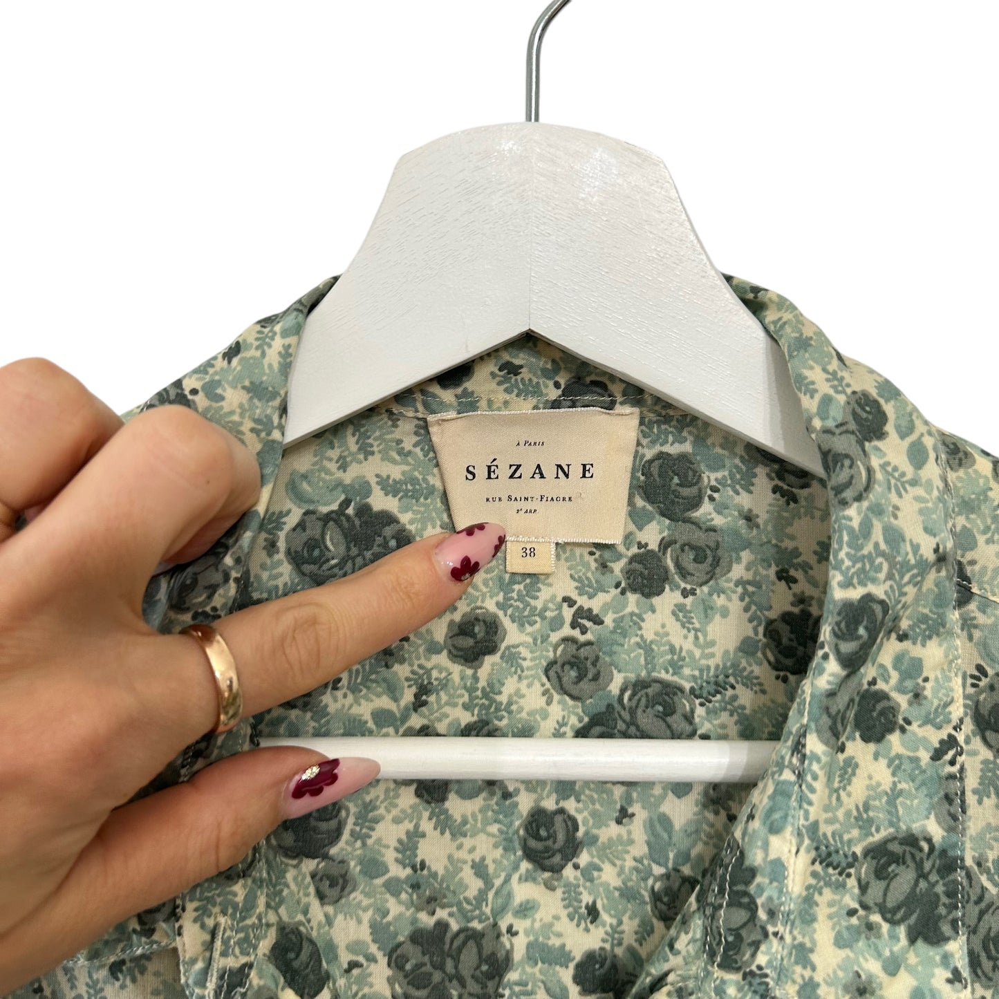 Sezane Piero Button Down Shirt Size 6