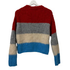 Maison Kitsune Fluffy Striped Boxy Cardigan Size XS