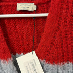 Maison Kitsune Fluffy Striped Boxy Cardigan Size XS