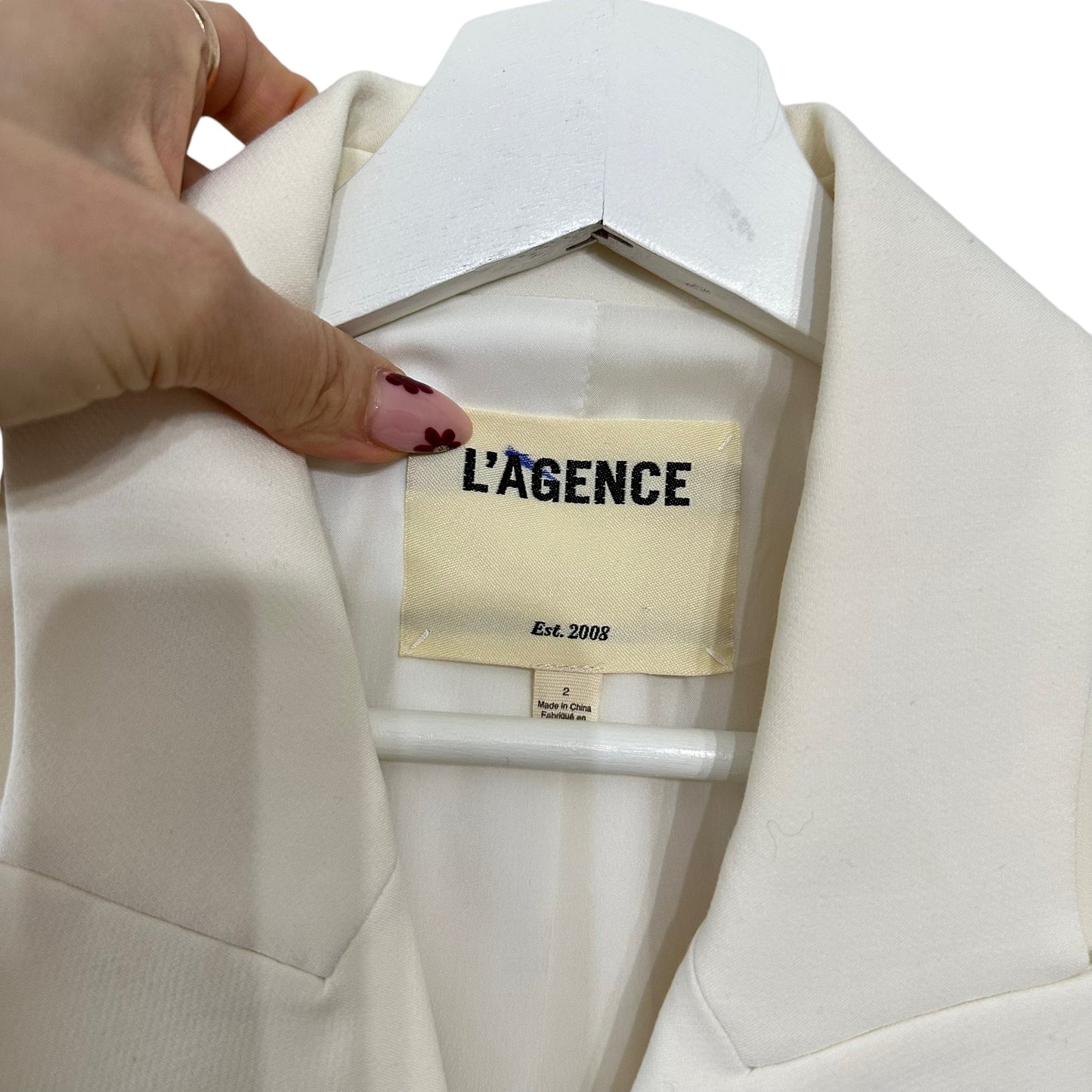 L’AGENCE Kenzie Blazer White Size 2