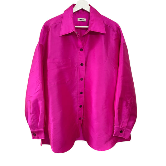 Sandro Effie Shirt Pink Size XL